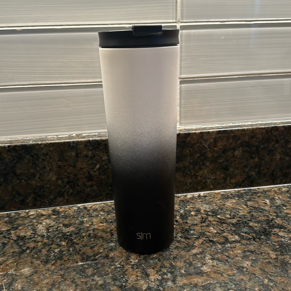 Simple modern water bottle or coffee cup.